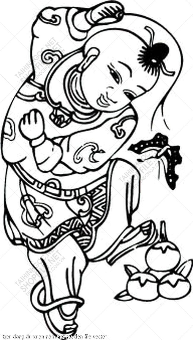 tieu dong du xuan nam het tet den file vector